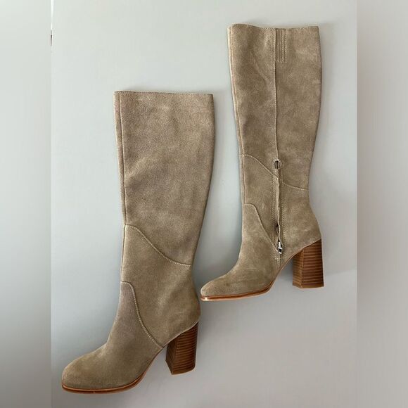 New Dolce Vita flynn knee high heel boots in suede truffle Size 5 - Picture 2 of 11